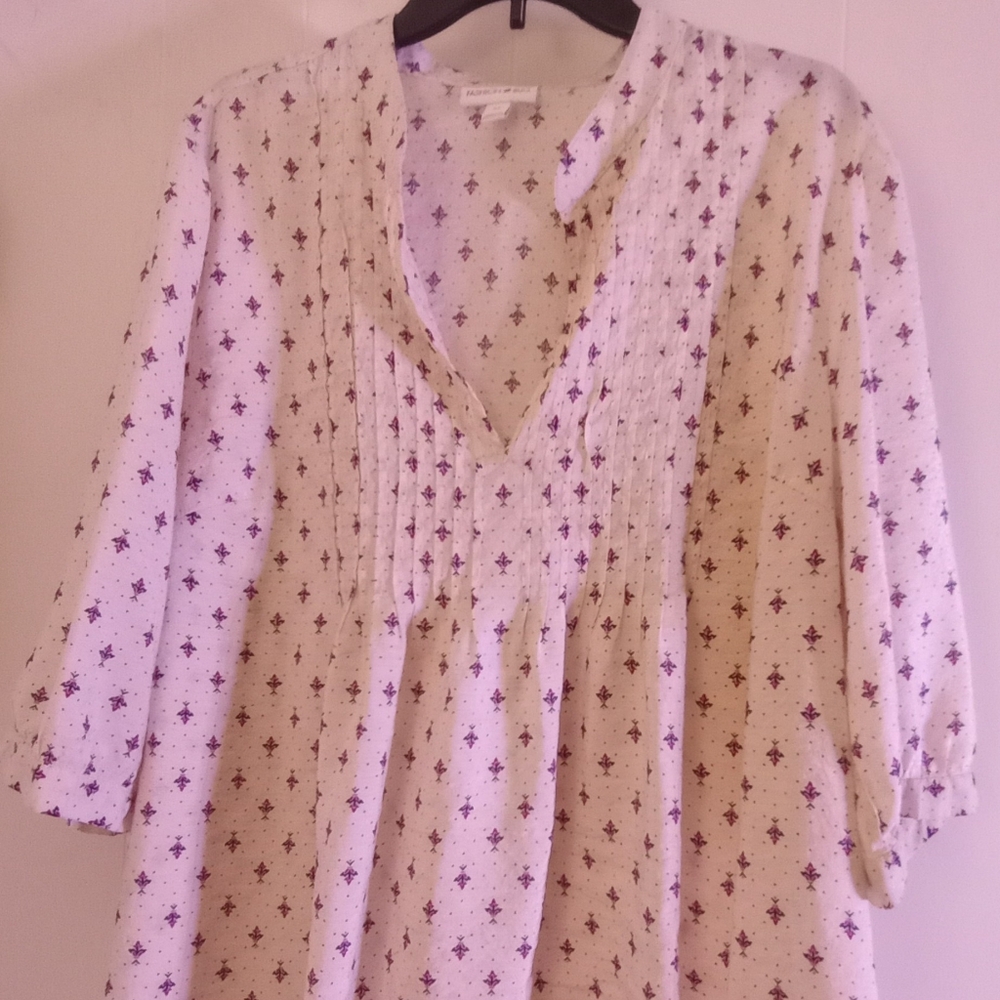 Fashion bug 2x peasant top, 3/4 sleeve